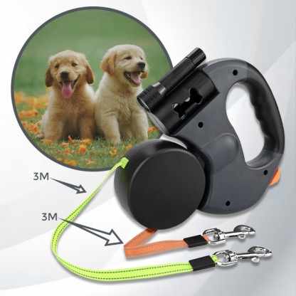 Dvojitá vôdzka pre psov - FlexiPaws